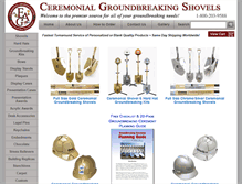 Tablet Screenshot of ceremonialgroundbreakingshovels.com